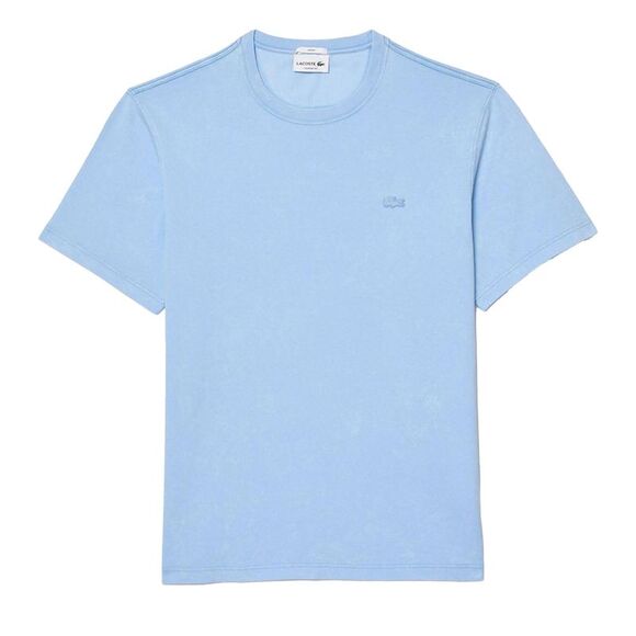 Lacoste Unisex Adult Heavy Cotton Washed T-Shirt / Light Blue